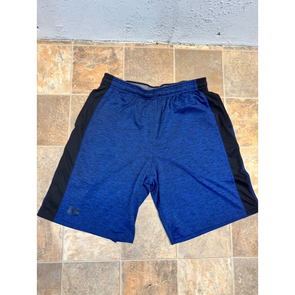 Under Armour Mens Blue Heather Space Dye Athletic Basketball Shorts Large‎ LG